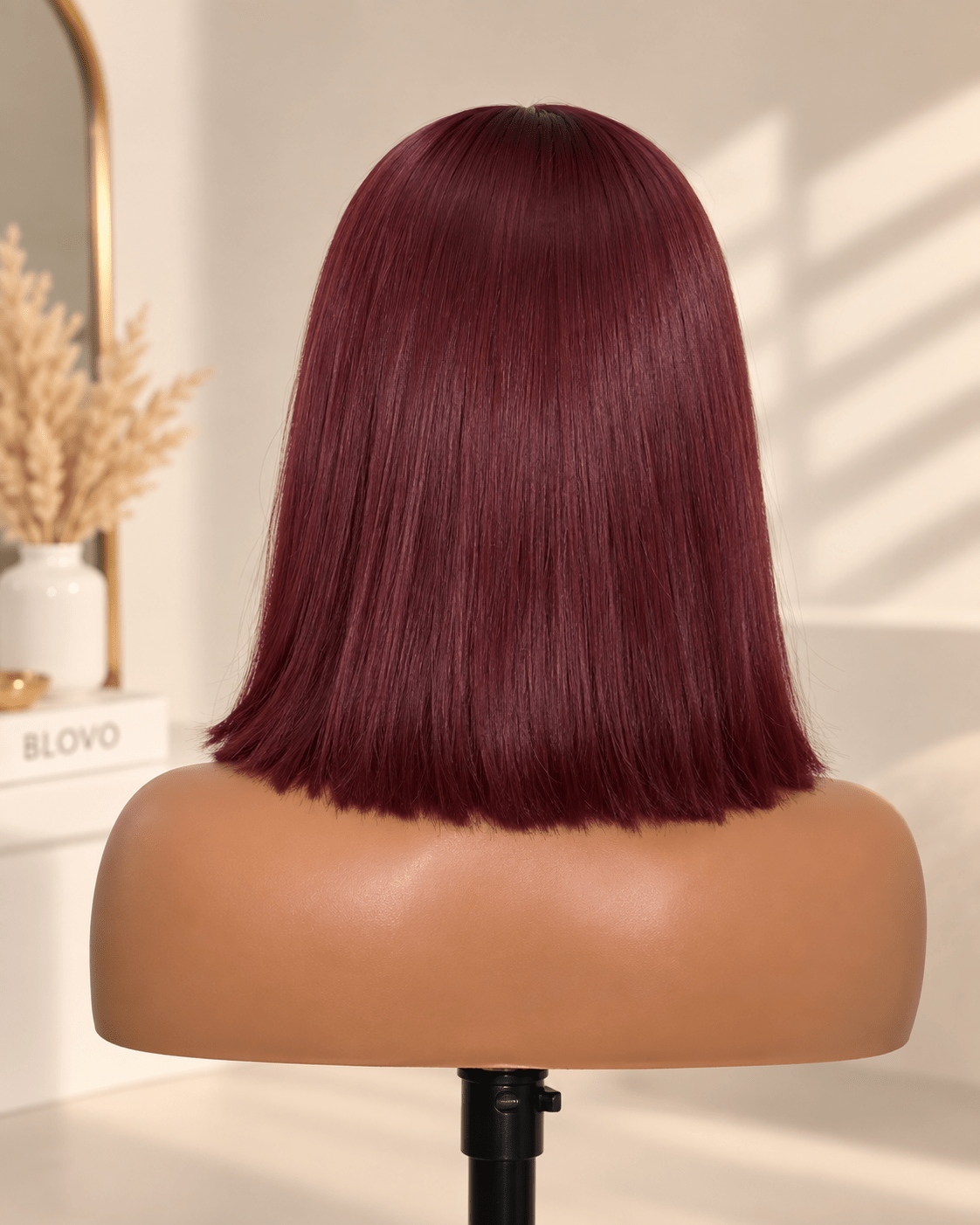 Shoulder Length Burgundy 99J Short Bob Wig_product