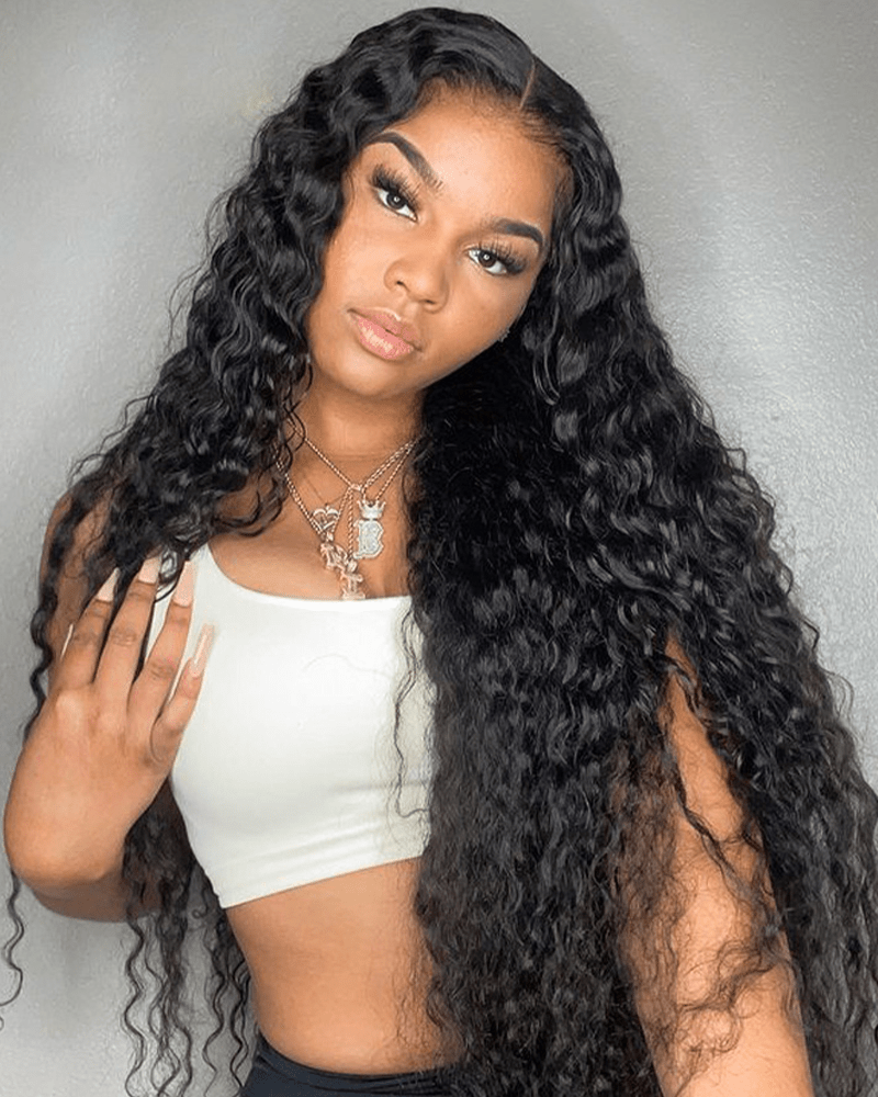 Water Wave 250% Density Lace Wig Pre-Everything Human Hair Free Part Wig