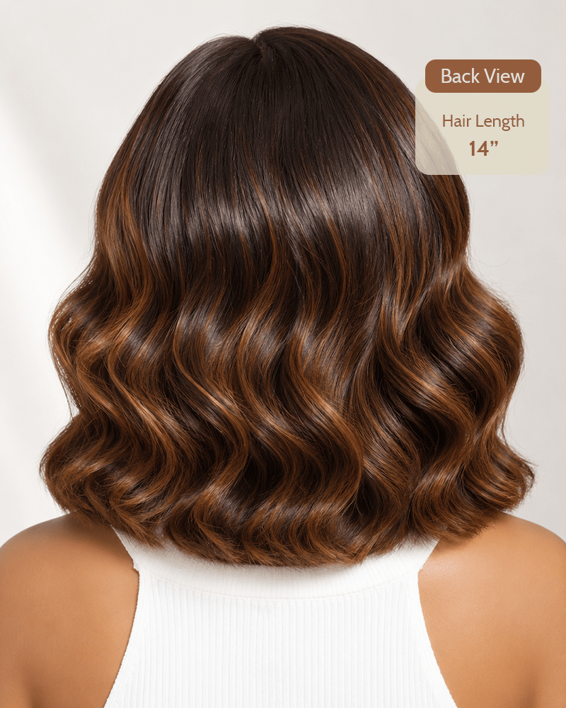 1B30 Ombre Brown Loose Wave Bob_product