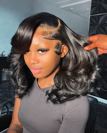 Wear Go Short Bob Wig Shoulder Length Pre Everything Loose Wave Lace Wig