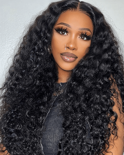 250% Density Deep Wave Lace Wig Pre-Everything Human Hair Deep Parting Free Part Wig