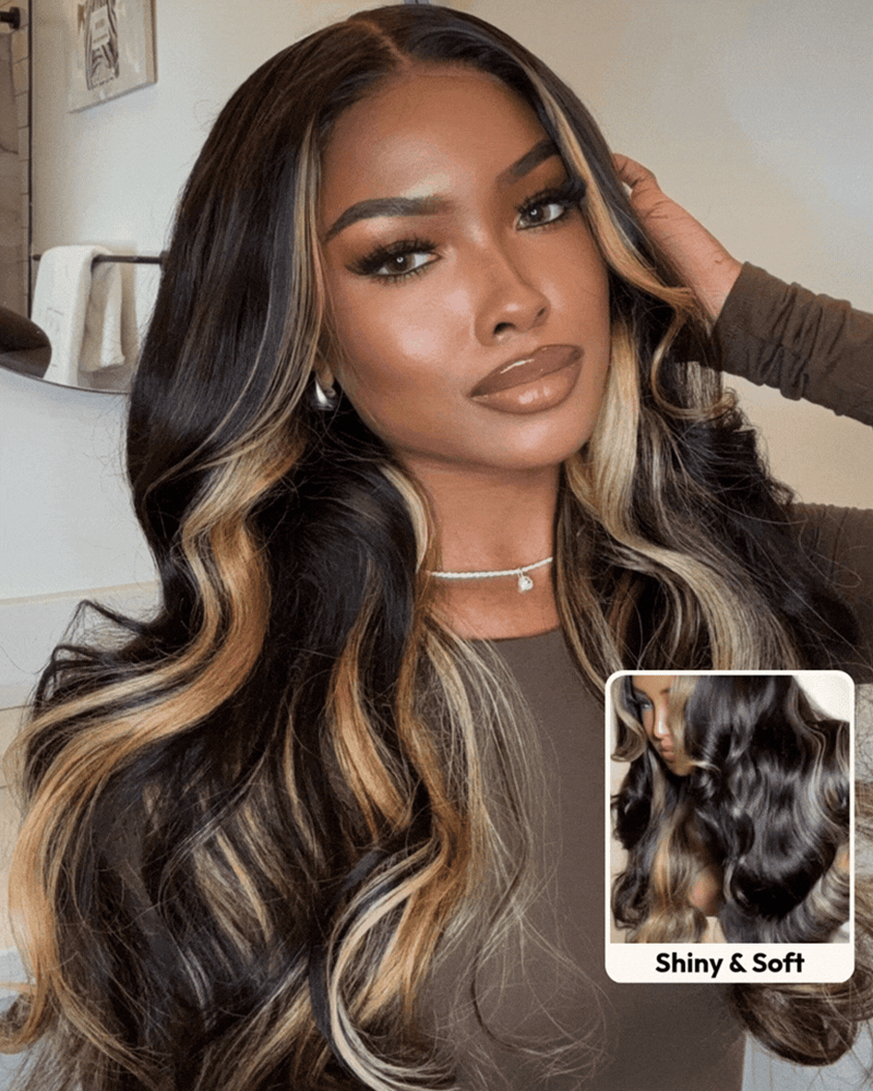 Balayage Highlight Blond Body Wave 7x6/13x6 Deep Parting Lace Wig Human Hair Free Part Wig