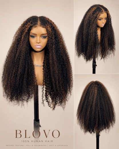 Highlgiht Blonde Curly Wig_product
