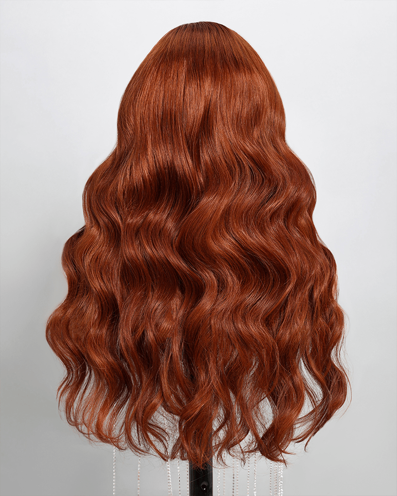 Ginger Orange Color 7x6/13x6 Body Wave Deep Parting Colored Lace Wig Human Hair