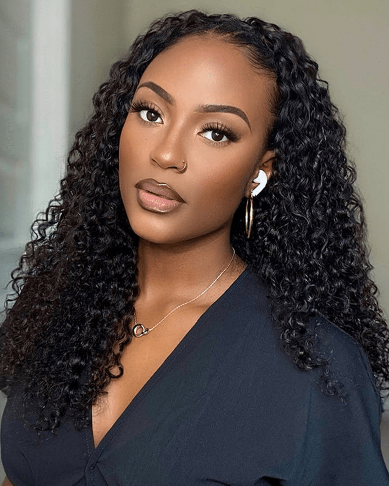 Kinky Curly Crochet Human Hair Boho Braids Miracle Knots Pre-Looped Reusable Feather Crochet Hair Extensions