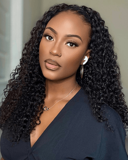 Kinky Curly Crochet Human Hair Boho Braids Miracle Knots Pre-Looped Reusable Feather Crochet Hair Extensions