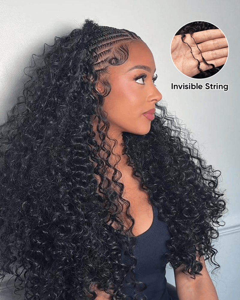 Water Wave Crochet Human Hair Feathers Boho Braids with Miracle Knots Pre Separated 100% Raw Real Hair Extensions