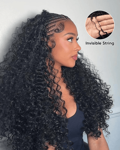 Water Wave Crochet Human Hair Feathers Boho Braids with Miracle Knots Pre Separated 100% Raw Real Hair Extensions