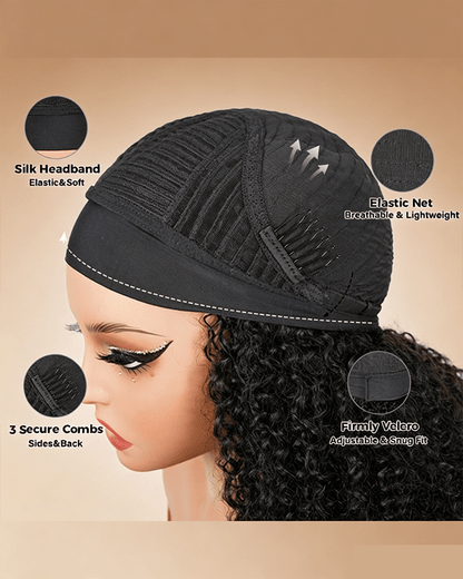 Wear Go Yaki Straight Headband Wig 100% Virgin Human Hair Beginner Friendly