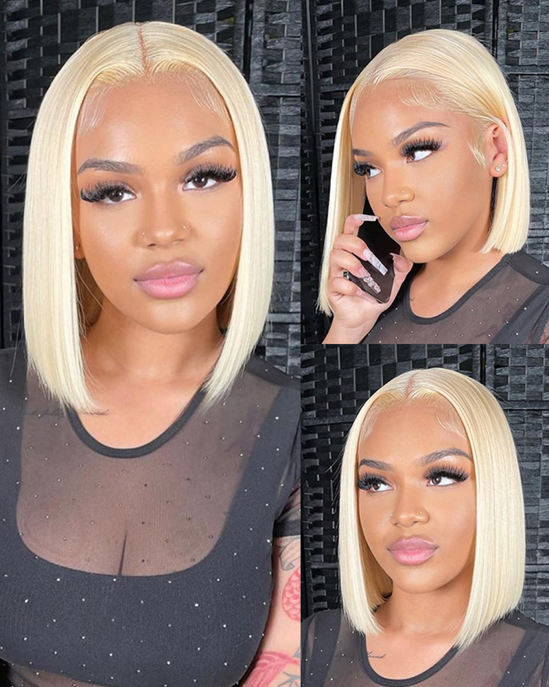 613 Blonde Bob Wig_model
